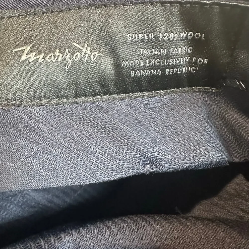 Banana Republic Men's Standard Italian Wool Suit Pant Navy Blue 40 x 32